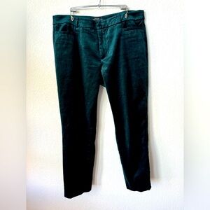 BANANA REPUBLIC Sloan Dark Green Velvet Skinny Dress Pants Sz 8